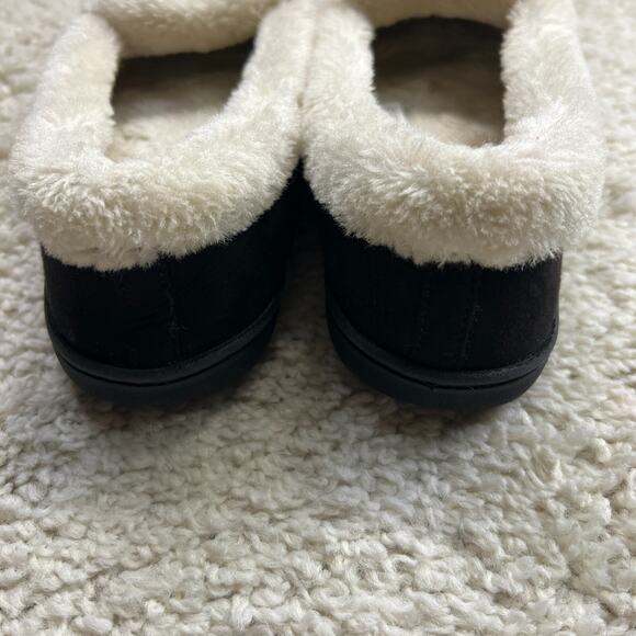 Old Navy Womens Slip On Faux Suede Sherpa-Lined House Slippers Mocassin Sz 8 - Picture 9 of 9